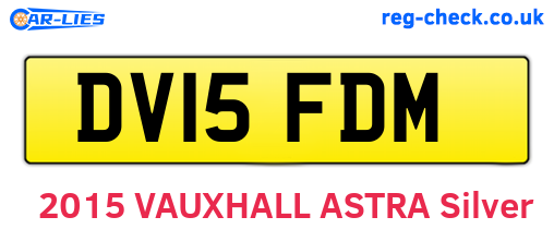 DV15FDM are the vehicle registration plates.