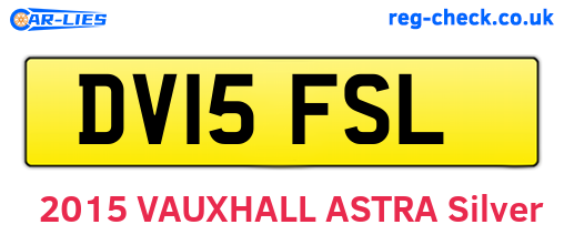 DV15FSL are the vehicle registration plates.