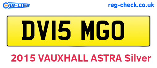 DV15MGO are the vehicle registration plates.