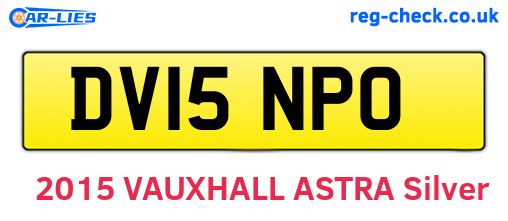 DV15NPO are the vehicle registration plates.