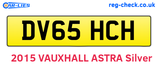 DV65HCH are the vehicle registration plates.