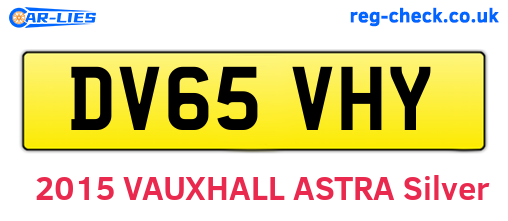 DV65VHY are the vehicle registration plates.