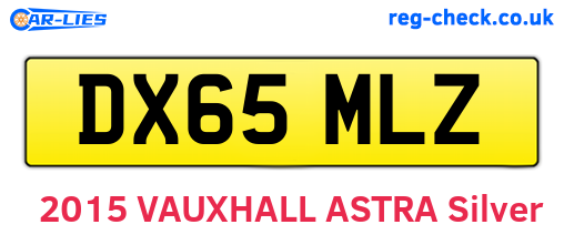 DX65MLZ are the vehicle registration plates.