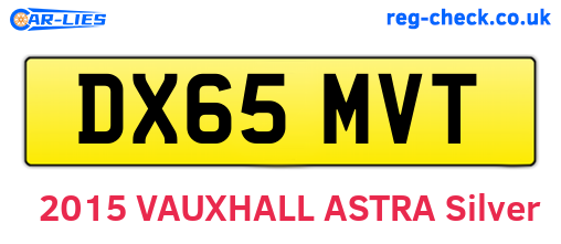 DX65MVT are the vehicle registration plates.