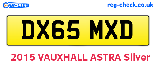 DX65MXD are the vehicle registration plates.