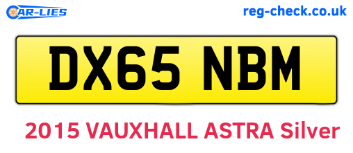 DX65NBM are the vehicle registration plates.
