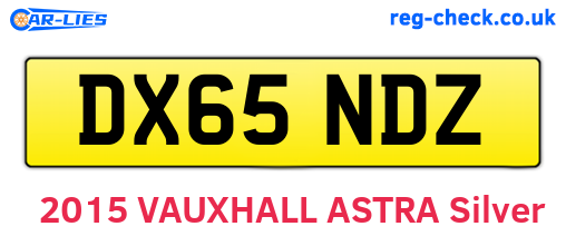 DX65NDZ are the vehicle registration plates.