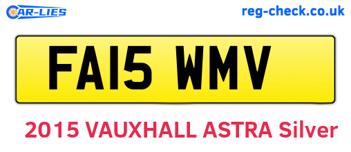 FA15WMV are the vehicle registration plates.