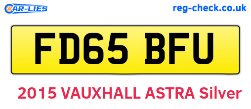 FD65BFU are the vehicle registration plates.