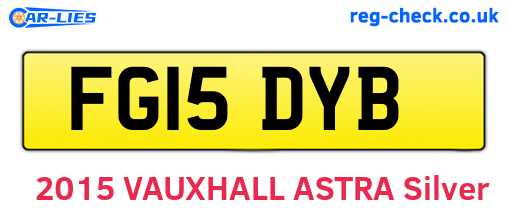 FG15DYB are the vehicle registration plates.