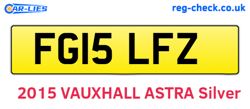 FG15LFZ are the vehicle registration plates.