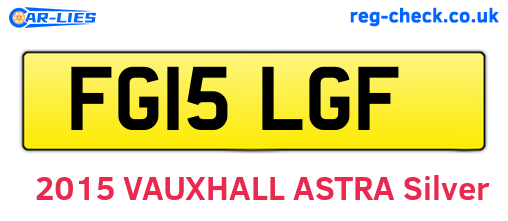 FG15LGF are the vehicle registration plates.