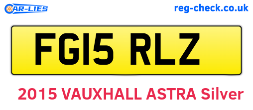 FG15RLZ are the vehicle registration plates.