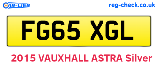 FG65XGL are the vehicle registration plates.