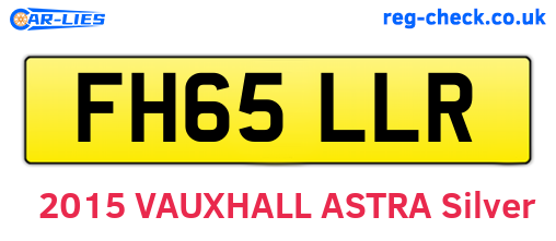 FH65LLR are the vehicle registration plates.