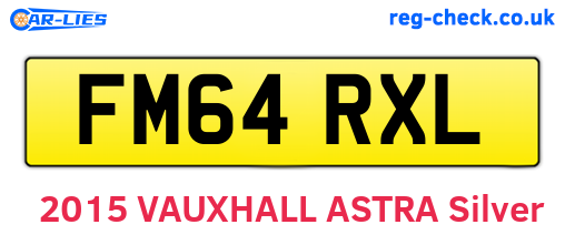 FM64RXL are the vehicle registration plates.