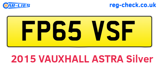 FP65VSF are the vehicle registration plates.