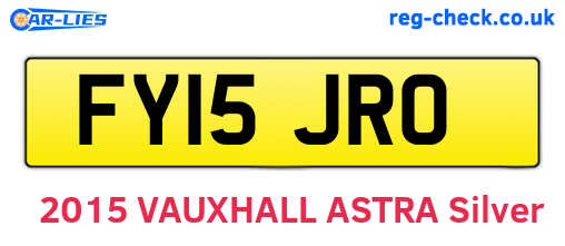 FY15JRO are the vehicle registration plates.