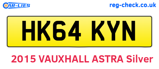 HK64KYN are the vehicle registration plates.