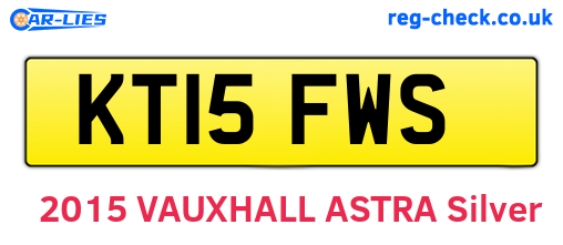 KT15FWS are the vehicle registration plates.
