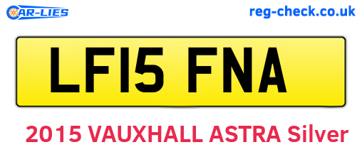 LF15FNA are the vehicle registration plates.