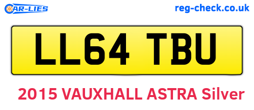 LL64TBU are the vehicle registration plates.