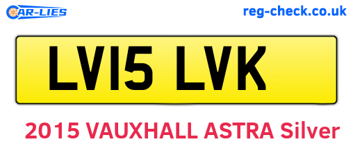 LV15LVK are the vehicle registration plates.