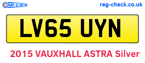 LV65UYN are the vehicle registration plates.