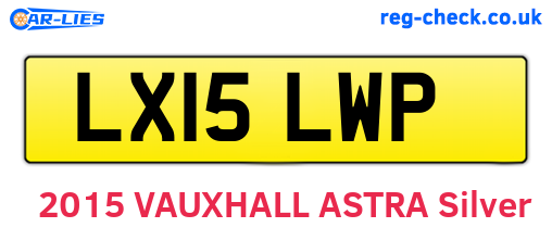 LX15LWP are the vehicle registration plates.