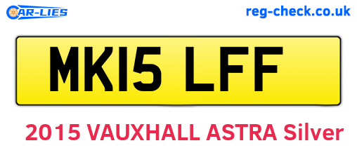 MK15LFF are the vehicle registration plates.