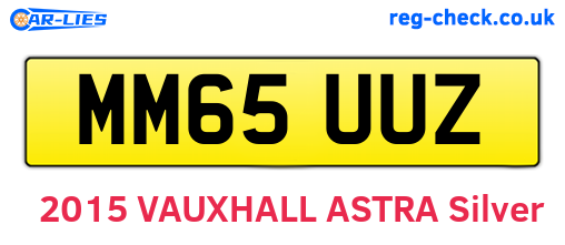 MM65UUZ are the vehicle registration plates.