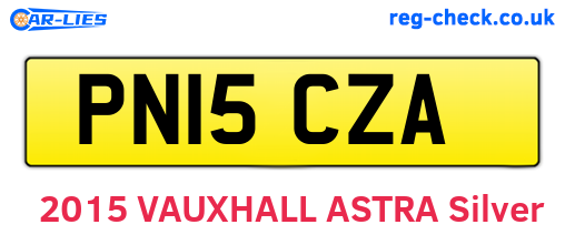 PN15CZA are the vehicle registration plates.