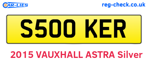 S500KER are the vehicle registration plates.