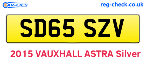 SD65SZV are the vehicle registration plates.