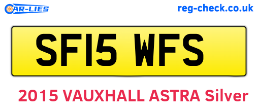 SF15WFS are the vehicle registration plates.