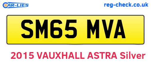 SM65MVA are the vehicle registration plates.