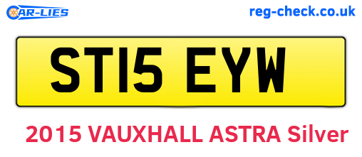 ST15EYW are the vehicle registration plates.