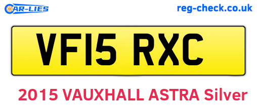 VF15RXC are the vehicle registration plates.