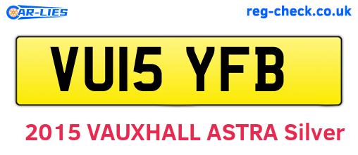 VU15YFB are the vehicle registration plates.