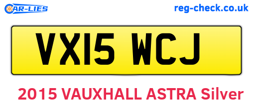 VX15WCJ are the vehicle registration plates.