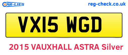 VX15WGD are the vehicle registration plates.