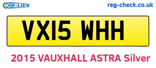 VX15WHH are the vehicle registration plates.