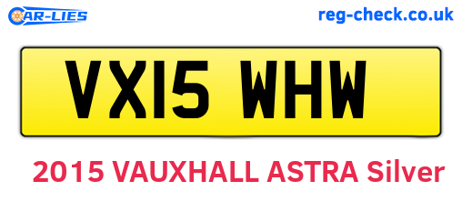 VX15WHW are the vehicle registration plates.