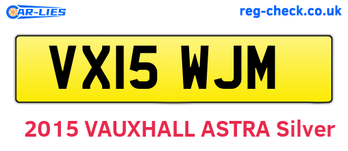 VX15WJM are the vehicle registration plates.
