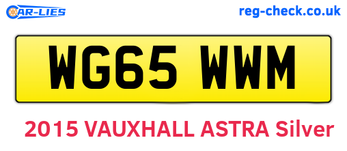 WG65WWM are the vehicle registration plates.
