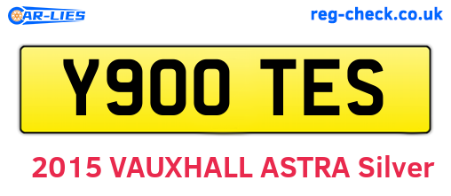 Y900TES are the vehicle registration plates.