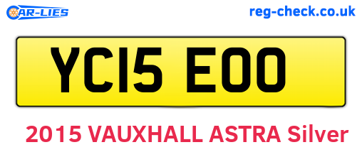 YC15EOO are the vehicle registration plates.