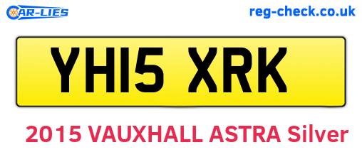 YH15XRK are the vehicle registration plates.