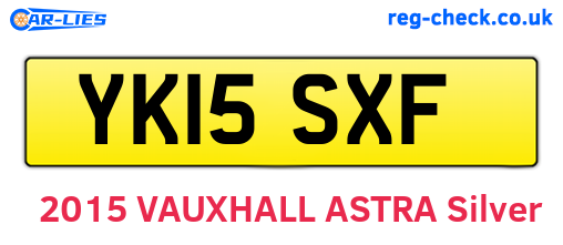 YK15SXF are the vehicle registration plates.