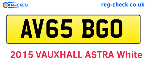 AV65BGO are the vehicle registration plates.